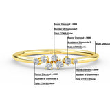 14K Gold Diamond Cluster Ring