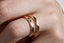 14K Gold 3mm Multi Faceted Wedding Band