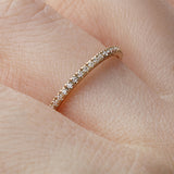 14K Gold 1.5mm All Around Diamond Wedding Band