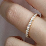 14K Gold 2.2mm All Around Diamond Wedding Band