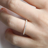 14K Gold 2.2mm Half Way Diamond Wedding Band