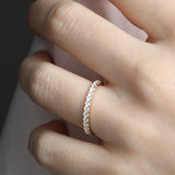 14K Gold 2.2mm Half Way Diamond Wedding Band