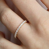 14K Gold 2.2mm Half Way Diamond Wedding Band