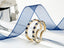 14K Gold 2.2mm Half way Ulternating Diamond and Sapphire Wedding Band