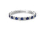 14K Gold 2.2mm All Around Ulternating Diamond and Sapphire Wedding Band