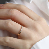 14K Gold 2.2mm 7 stone Diamond Wedding Band