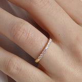 14K Gold 2.2mm 9 stone Diamond Wedding Band