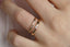 14K Gold Diamond Contemporary Solitaire Ring 2.8mm