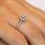 14K Halo Diamond Ring