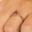 14K Gold Marquise Amethyst Gemstone Ring