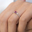 14K Gold Oval Cut Ruby Engagement Diamond Ring