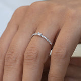  14K Gold Stackable Baguette Engagement Ring