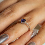 14K Gold Sapphire Engagement Diamond Ring