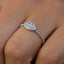 14K White Gold Diamond Evil Eye Ring