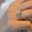 14K Gold Round and Baguette Diamond Engagement Ring