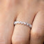 14K White Gold Stackable Baguette Diamond Ring