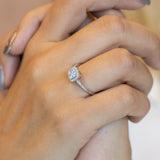 14K White Gold Engagement Ring