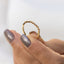 14K Gold Baguette and Round Diamond Ring