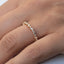 14K Gold Baguette and Round Diamond Ring