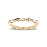  14K Gold Art Deco Diamond Half Eternity Band