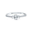  14K Gold Baguette and Round Diamond Ring