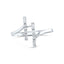  14K White Gold Double T Bar Ring