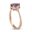  14K Gold Pear Amethyst Gemstone Ring