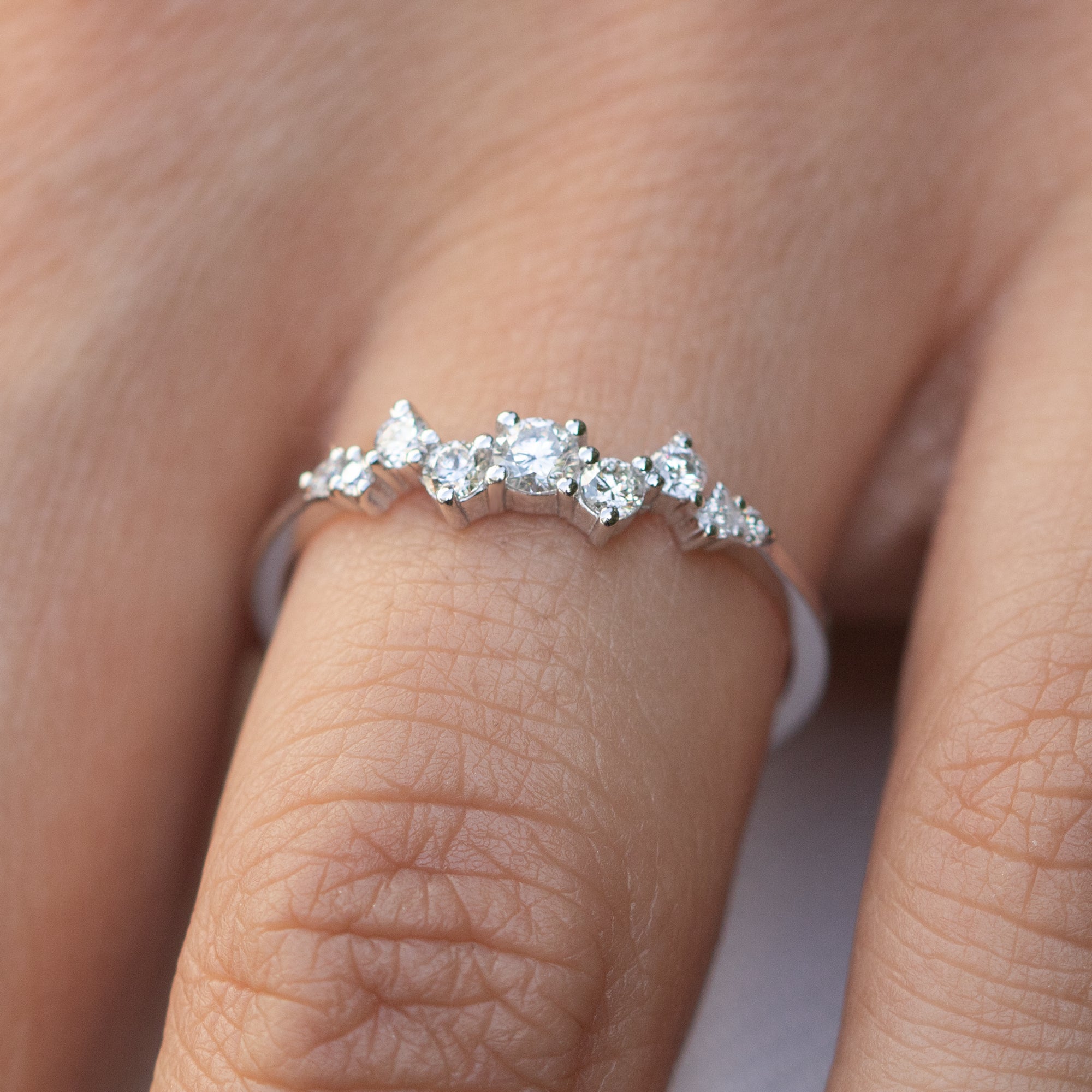 14K Gold Multi Stone Diamond Ring – Elyssa Jewelry