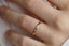 14K Gold 2mm Three Stone Burnish Set Diamond Wedding Band
