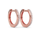 14K Gold 9MM Diamond Huggie Earrings