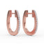14K Gold 9MM Diamond Hoop Earrings