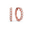 14K Gold Diamond Hoop Earrings
