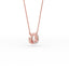 14K Gold Diamond Two Circle Necklace