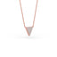 14K Gold Diamond Pave Triangle Necklace