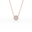 14K Gold Diamond Pave Disc Necklace