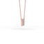 14K Gold Diamond Pave Square Necklace