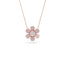 14K Gold Diamond Pave Flower Necklace