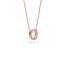 14K Gold Diamond Pave Circle Necklace