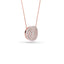 14K Gold Diamond Pave Disc Necklace