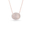 14K Gold Diamond Pave Disc Necklace
