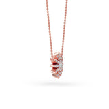 14K Gold Floral Diamond Necklace