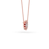14K Gold Floral Diamond Necklace