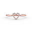 14K Gold Open Heart Diamond Ring