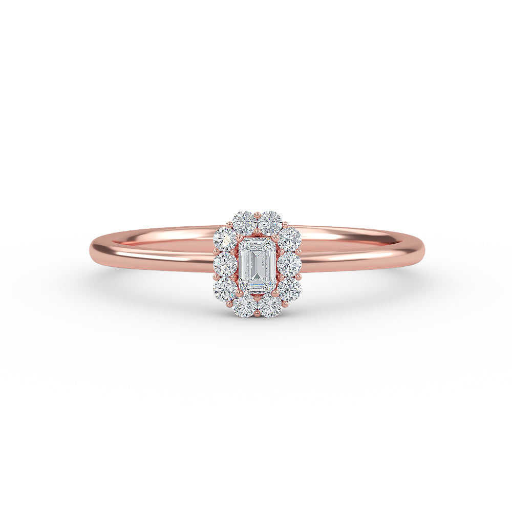 14K Diamond  Gold Engagement Ring