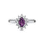 14K White Gold Amethyst Ring