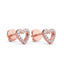 14K Gold Heart Earrings with Diamond