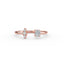 Gold Diamond Baguette Open Ring