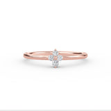 Gold Flower Diamond Ring