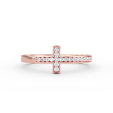 Diamond Cross Gold Ring