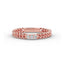 14K Gold Chain Ring with Pave Setting Diamond